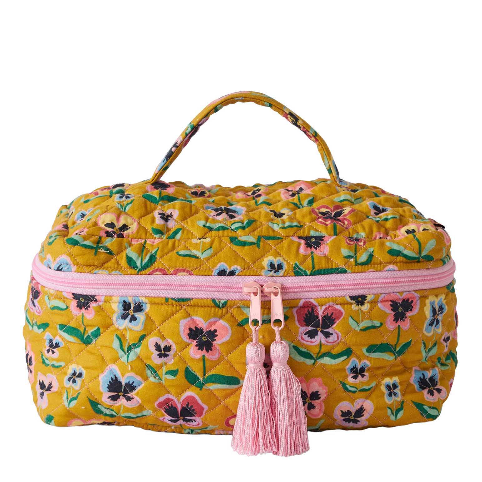 Kip&Co Pretty Pansy Quilted Cotton Toiletry Case One Size